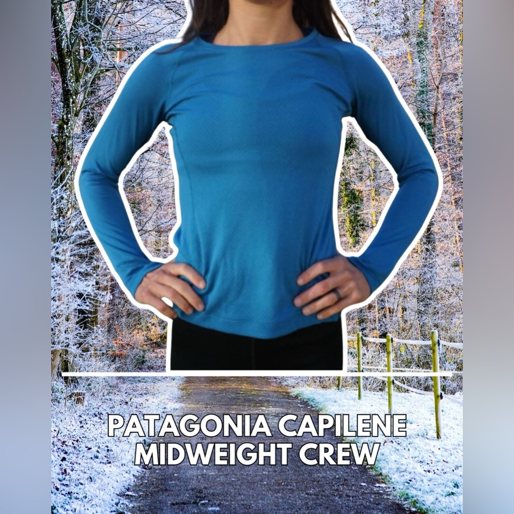 Patagonia Capilene Base Layer mid weight Blue Long Sleeve EUC Women’s Size-M